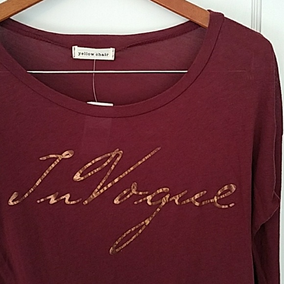 3/$20 NWT Yellow Chair - "In Vogue" Long Sleeve T - Picture 2 of 6